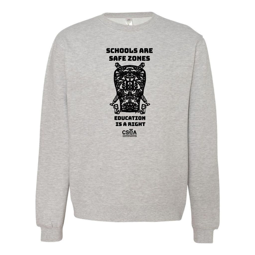CSEA: Schools are Safe Zones Crewneck Sweatshirt